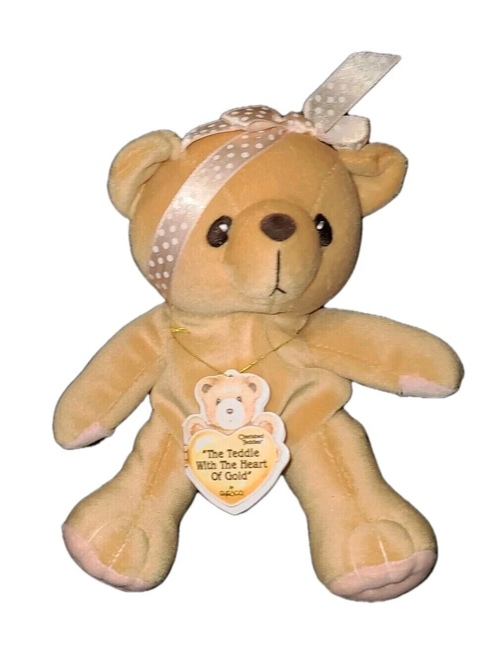 Cherished Teddies 516562 Karen Plush Teddy Bear Heart Of Gold Rare Beanie Plush